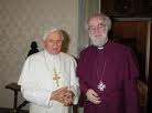Benedetto XVI e l'Arcivescovo di Canterbury Rowan Williams